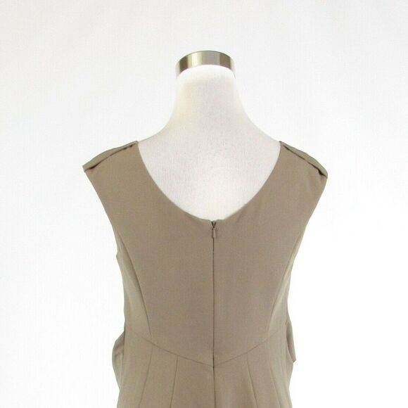 Taupe MAGASCHONI COLLECTION sheath dress 6 - Picture 8 of 9